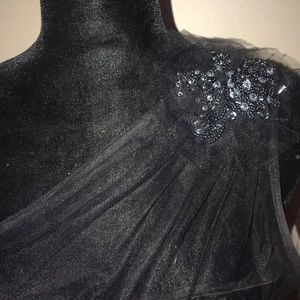 black formal dress from David's Bridal